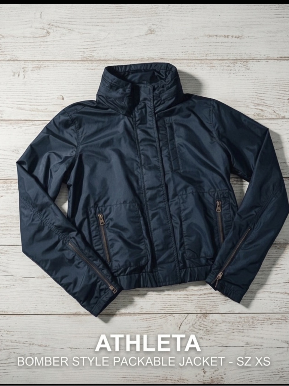 Athleta Navy Bomber Jacket